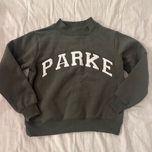 Parke Varsity Mockneck S/M. Green holiday collection.